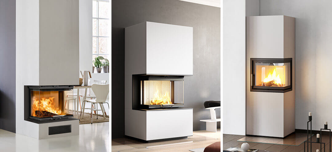 Tredelad bild av hur högt från golvet du kan installera eldstadsinsatsen