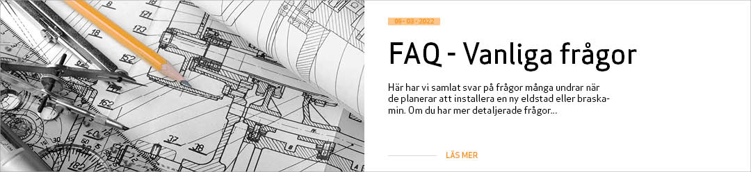 Artikel om vanliga frågor vid installation av vedspisar och eldstäder